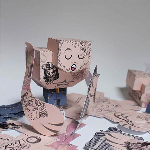 Papertoy Diouck's tattoo